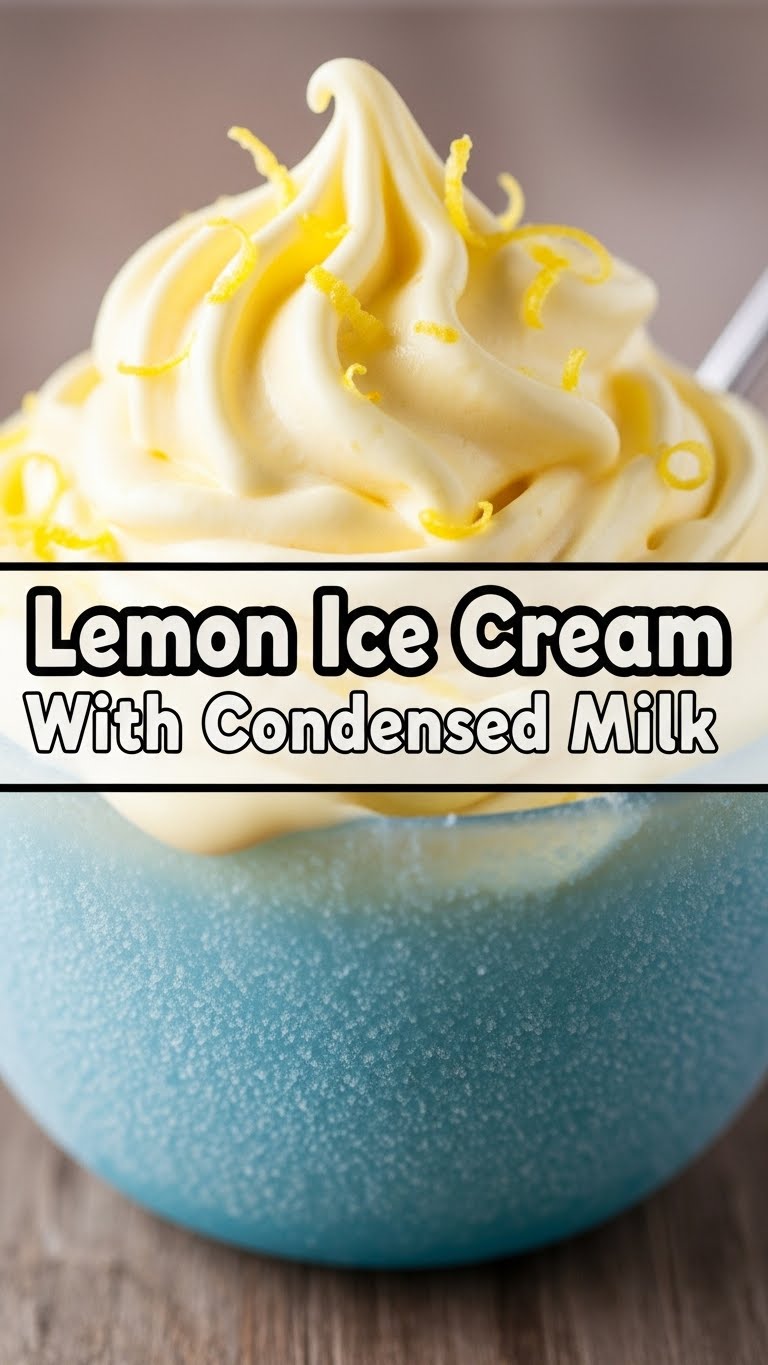 Lemon Ice Cream With Condensed Milk