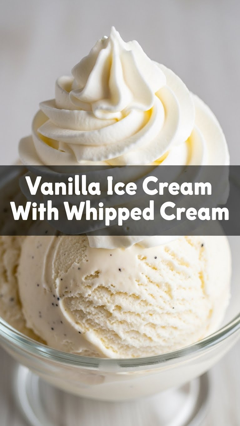 Vanilla Ice Cream With Whipped Cream