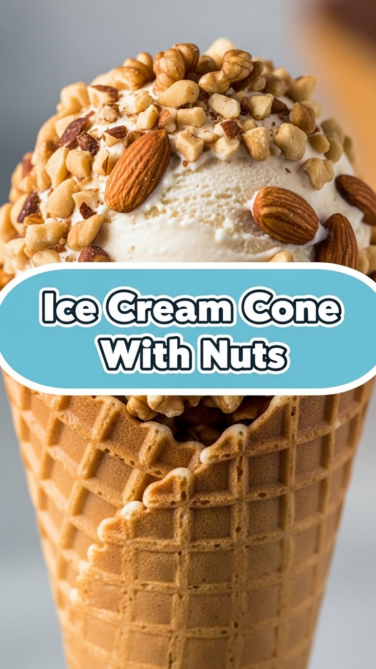 Ice Cream Cone With Nuts