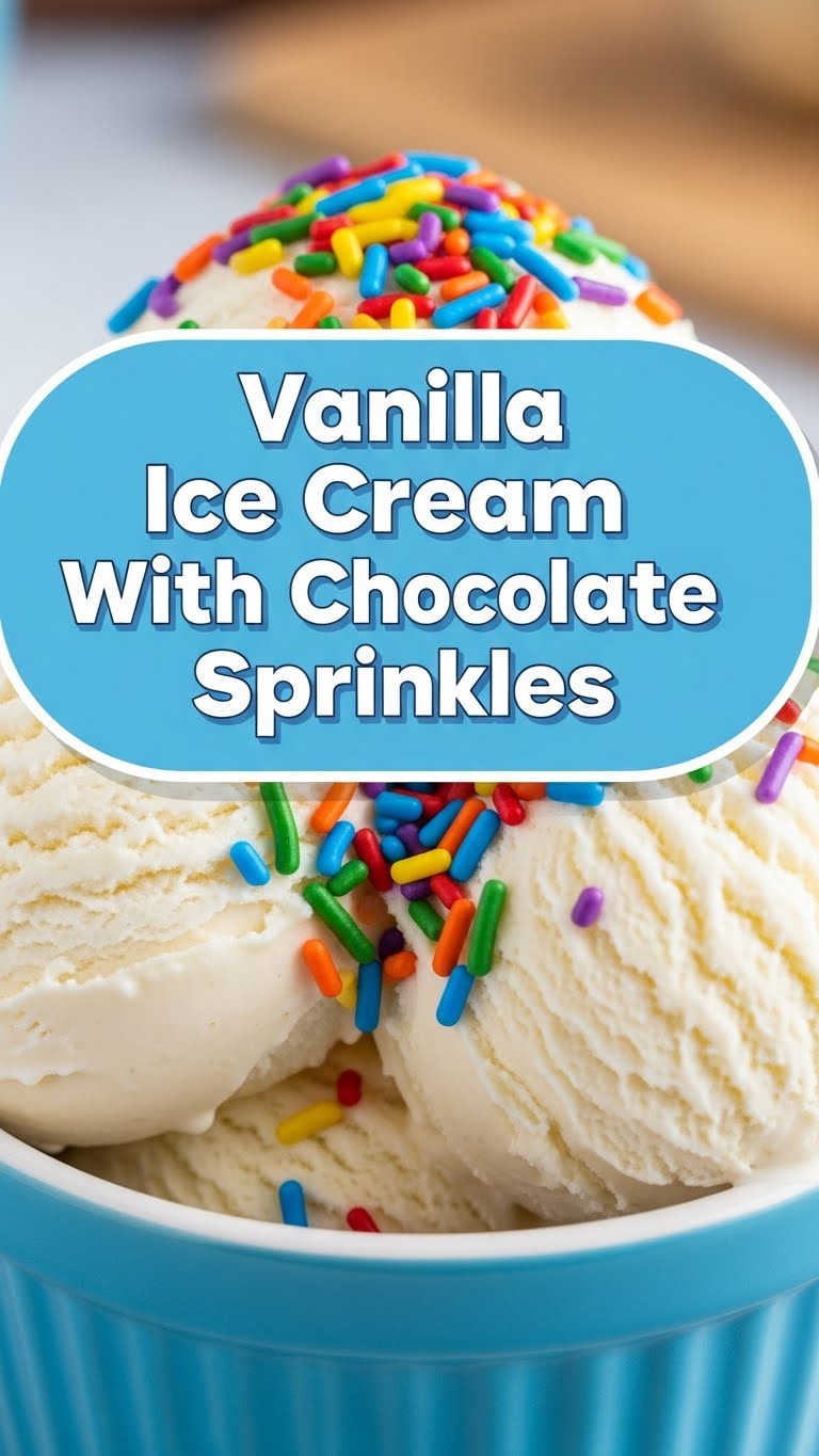 Vanilla Ice Cream With Chocolate Sprinkles