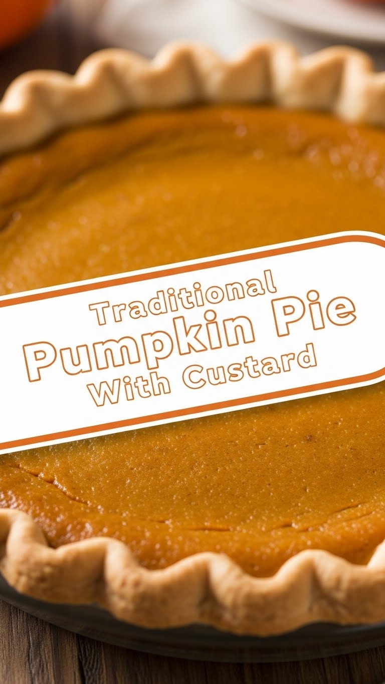 Traditional Pumpkin Pie With Custard