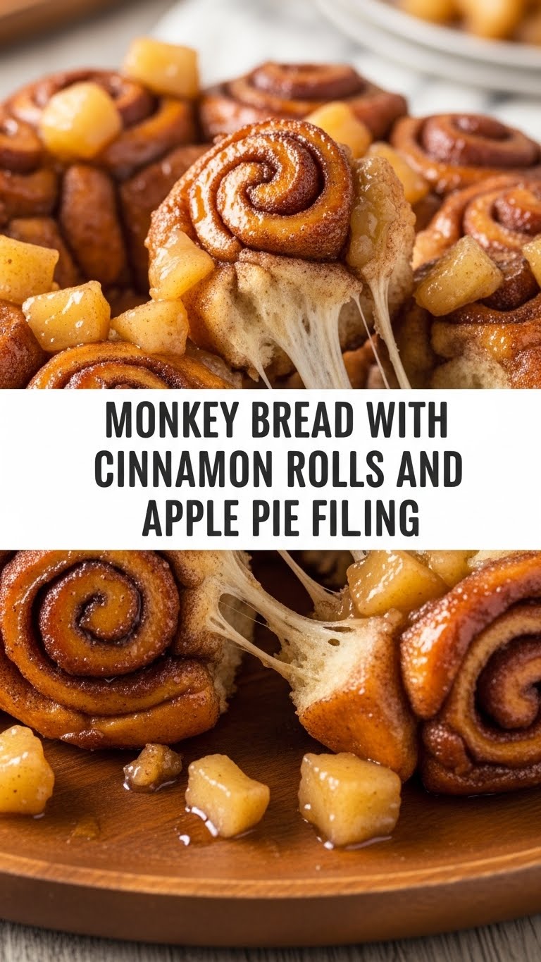 Monkey Bread With Cinnamon Rolls And Apple Pie Filling