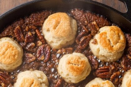 Pecan Pie Cobbler With Pie Crust