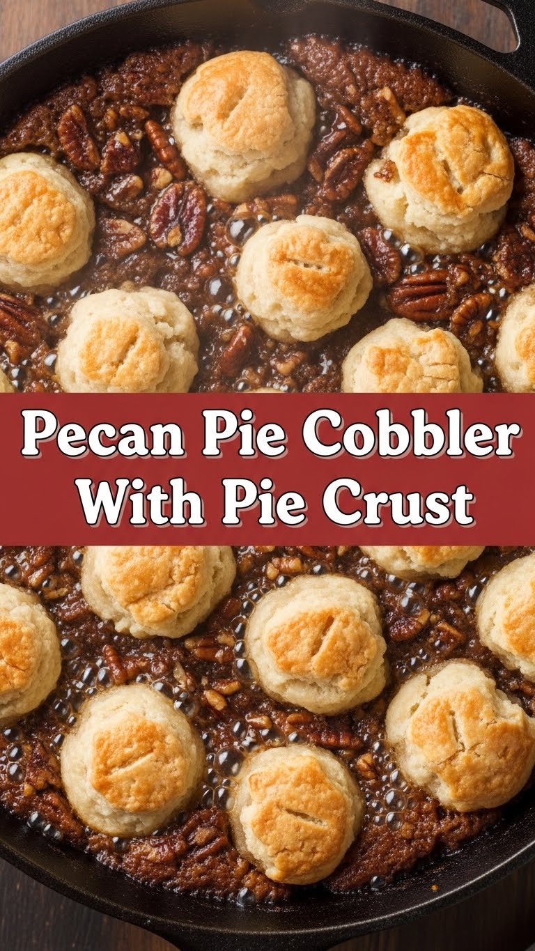 Pecan Pie Cobbler With Pie Crust