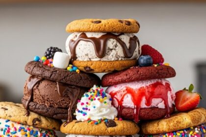 Dessert With Ice Cream Sandwiches