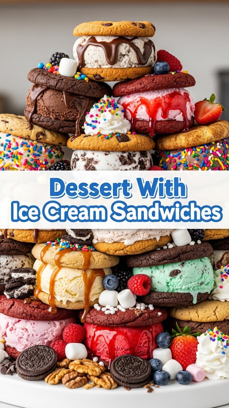 Dessert With Ice Cream Sandwiches
