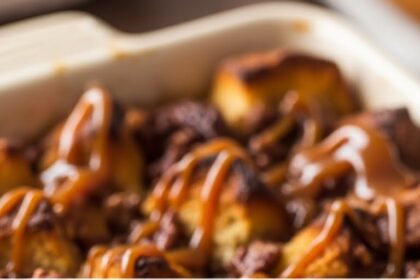 Pecan Pie Bread Pudding With Sauce