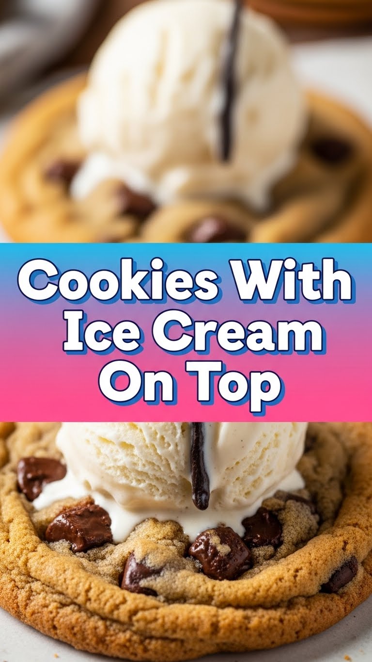 Cookies With Ice Cream On Top