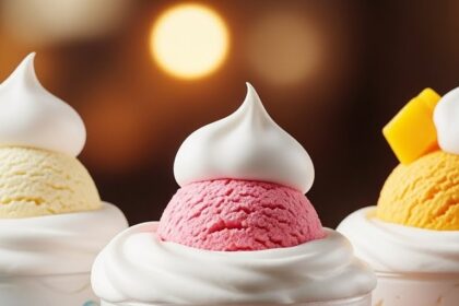 Ice Drinks Sparkling With Heavy Cream