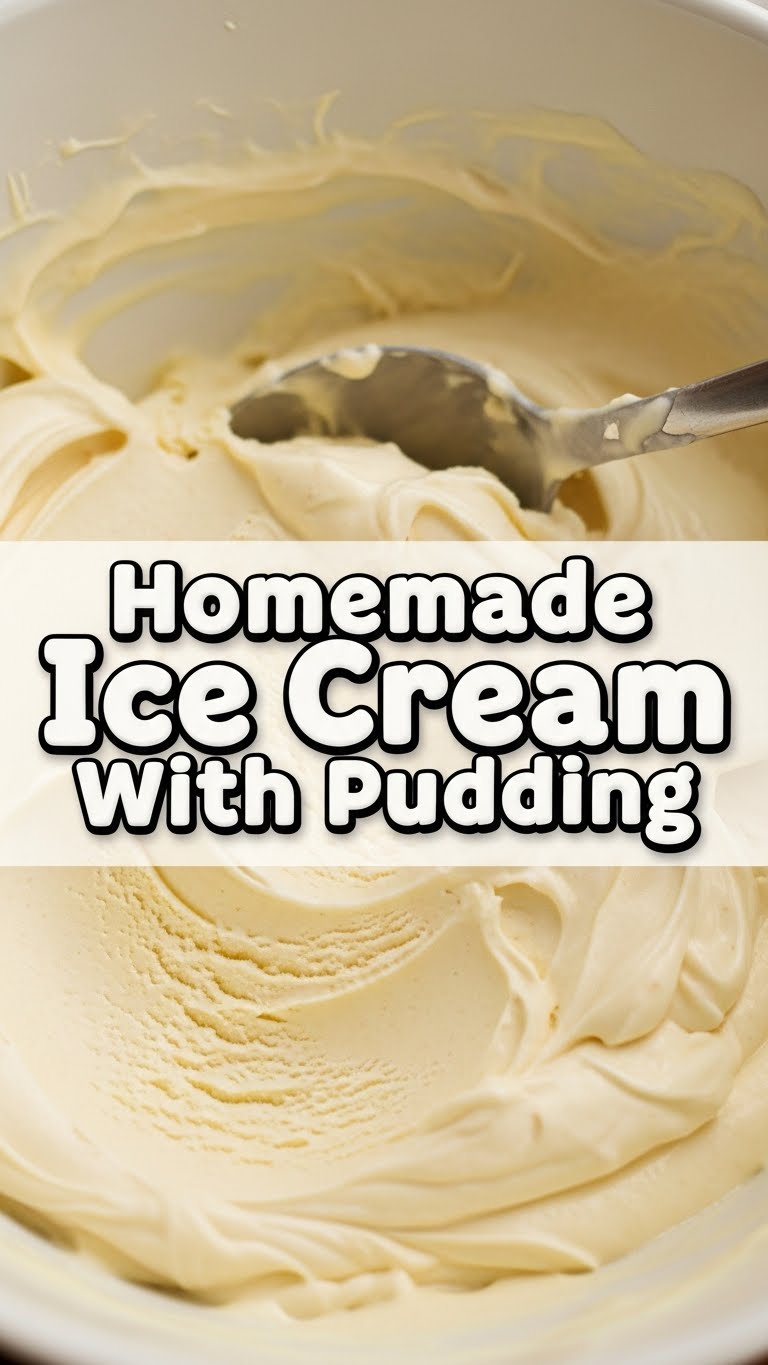 Homemade Ice Cream With Pudding