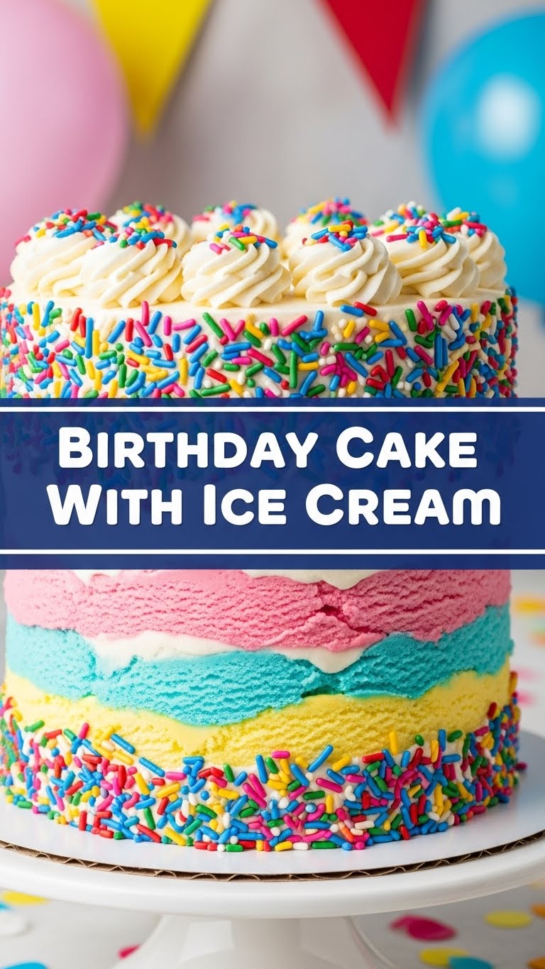 Birthday Cake With Ice Cream