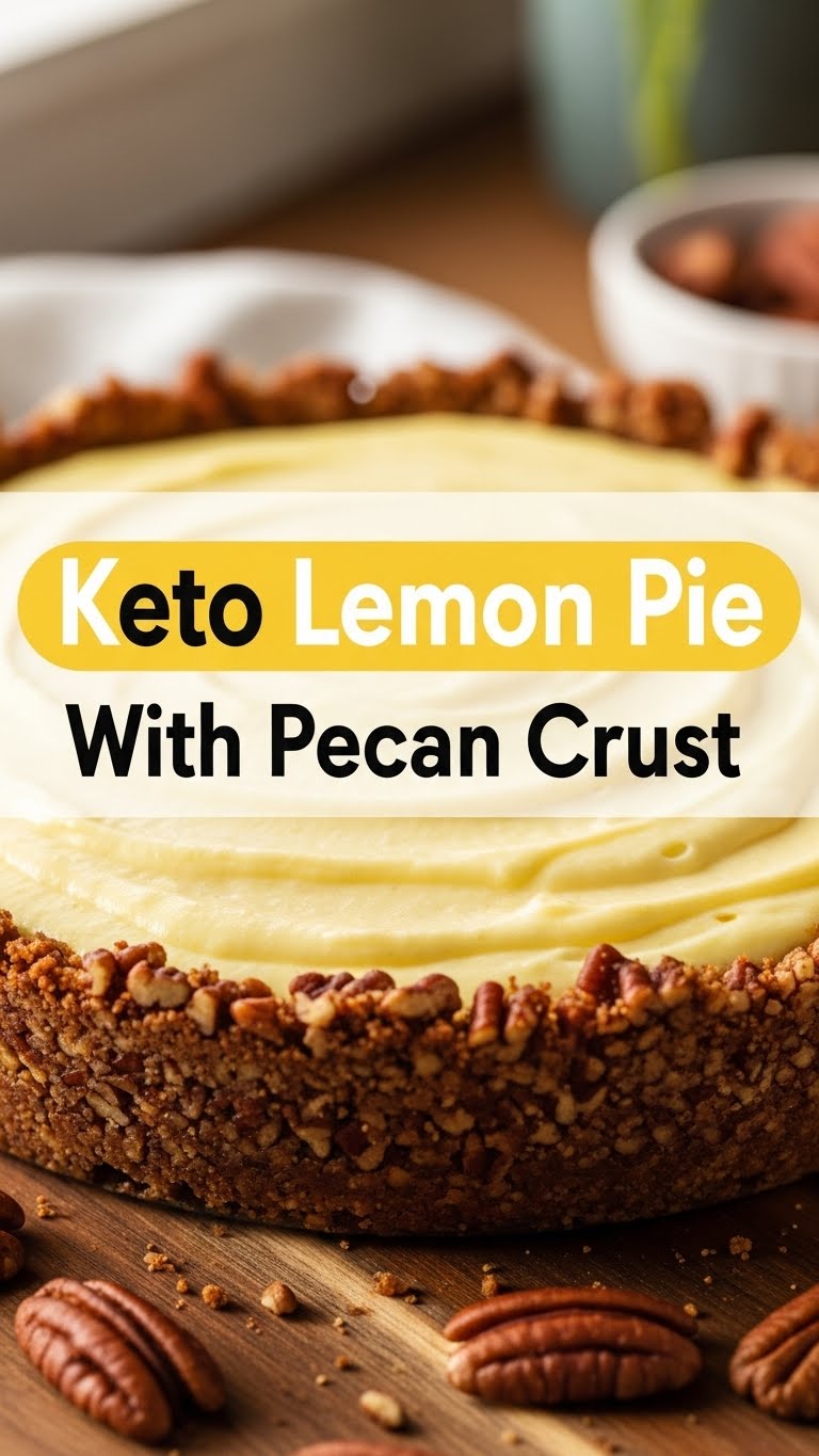 Keto Lemon Pie With Pecan Crust