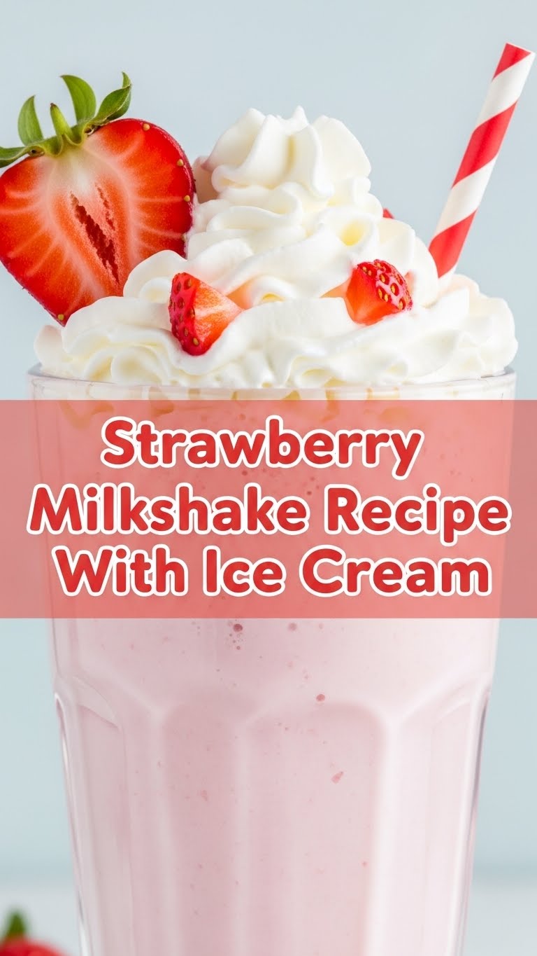 Strawberry Milkshake Recipe With Ice Cream