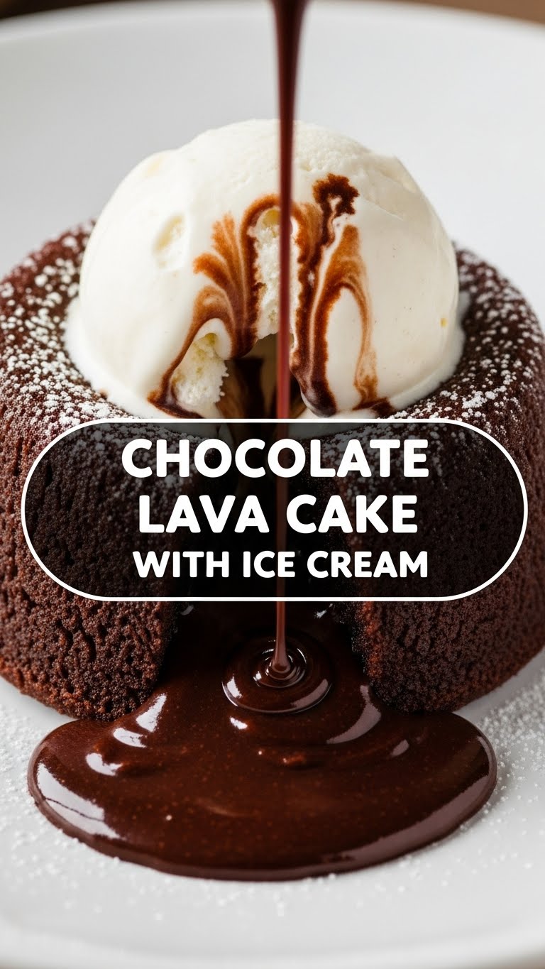 Chocolate Lava Cake With Ice Cream