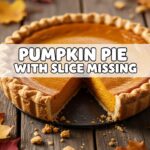 Pumpkin Pie With Slice Missing