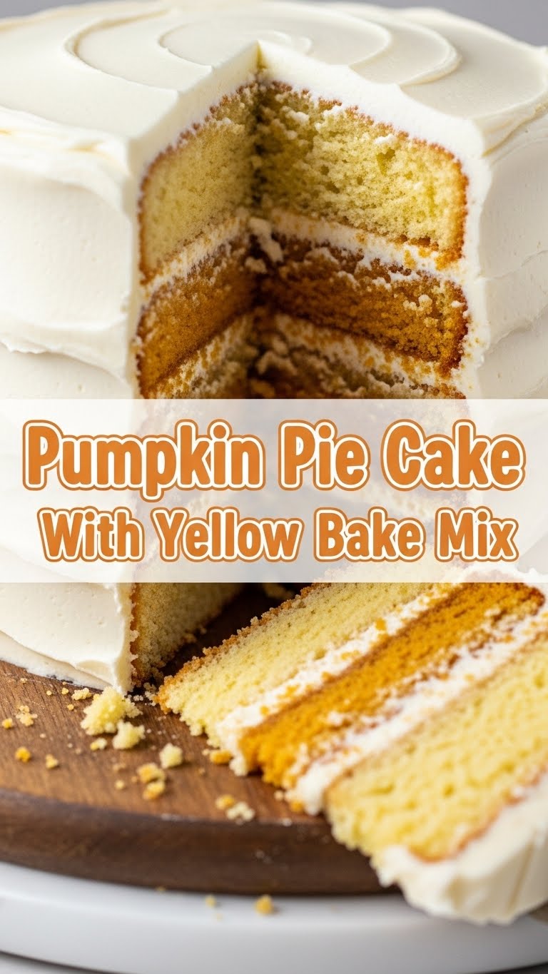 Pumpkin Pie Cake With Yellow Cake Mix
