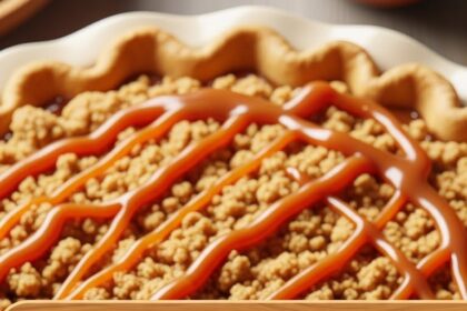 Caramel Apple Pie With Crumb Topping