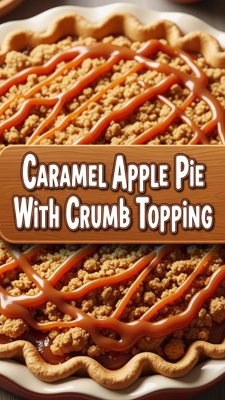 Caramel Apple Pie With Crumb Topping