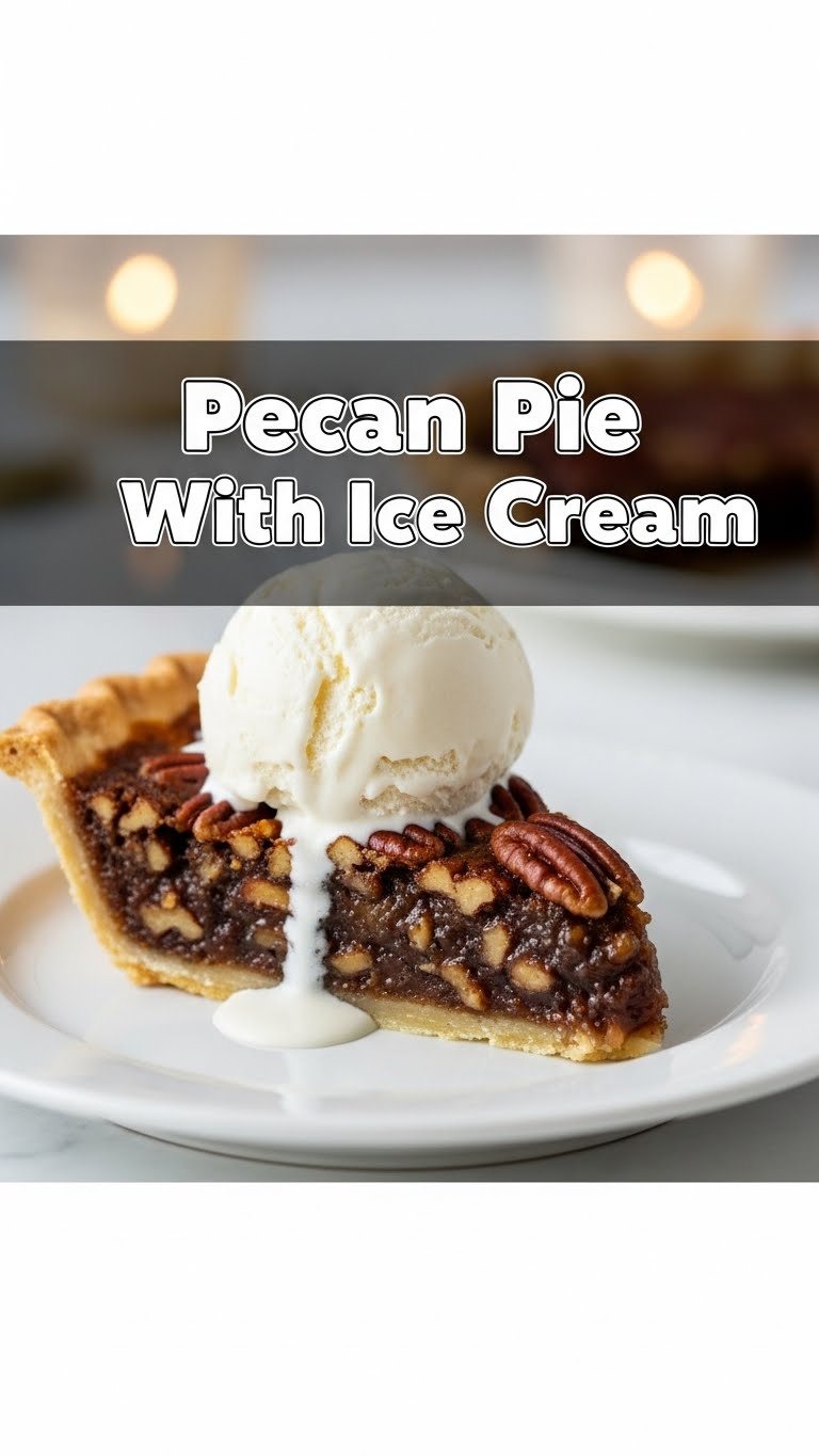 Pecan Pie With Ice Cream