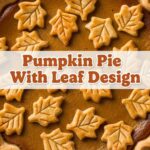 Pumpkin Pie With Leaf Design