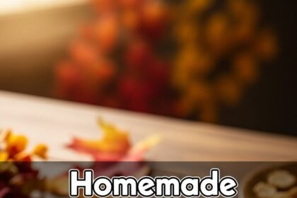 Homemade Pumpkin Pie With Leaf Decorations