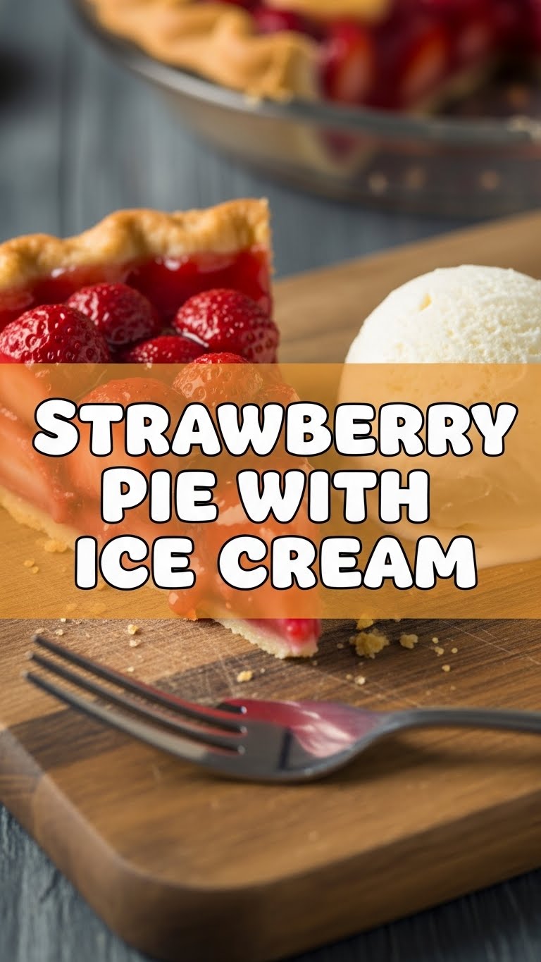 Strawberry Pie With Ice Cream