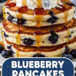 Blueberry Pancakes With Ice Cream