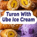 Turon With Ube Ice Cream