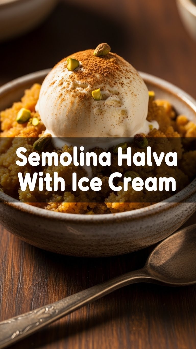 Semolina Halva With Ice Cream