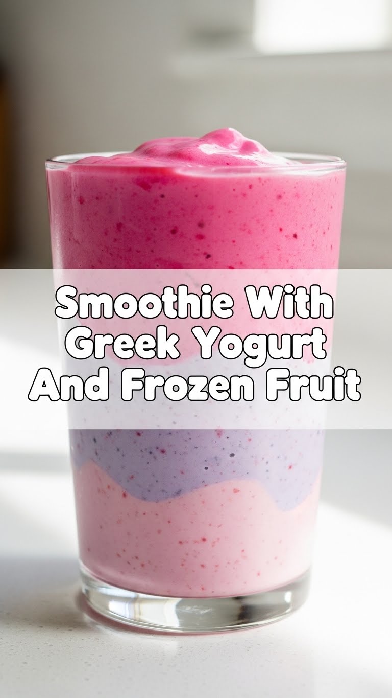 Smoothie With Greek Yogurt And Frozen Fruit
