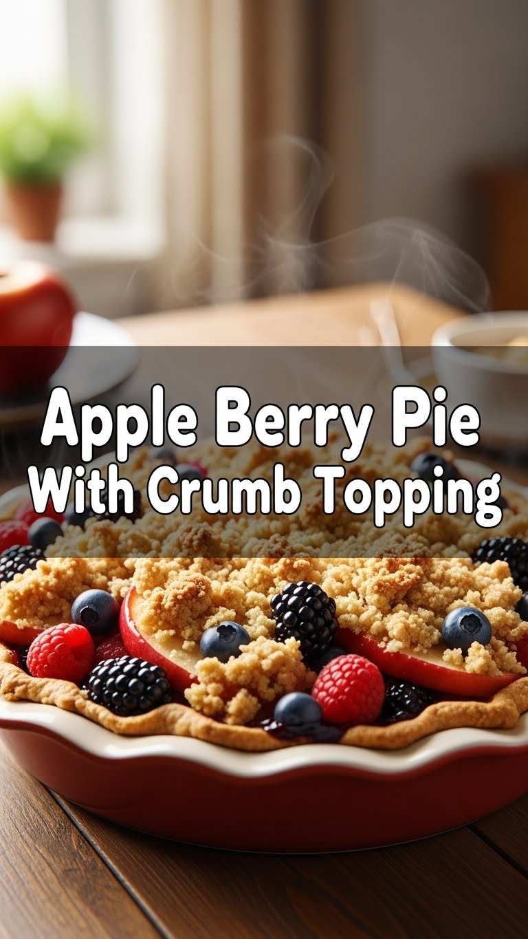 Apple Berry Pie With Crumb Topping