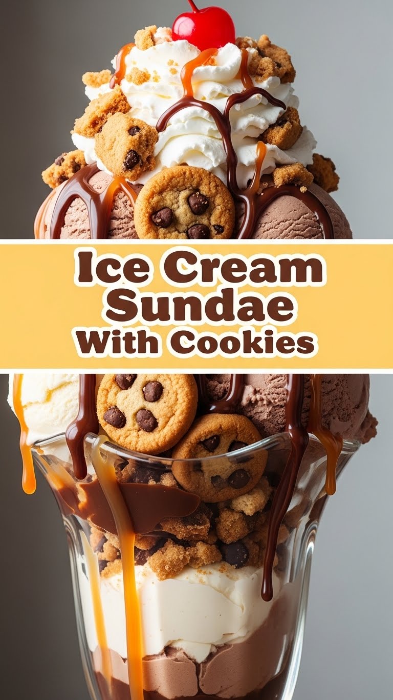 Ice Cream Sundae With Cookies