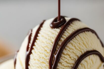 Vanilla Ice Cream With Sauce