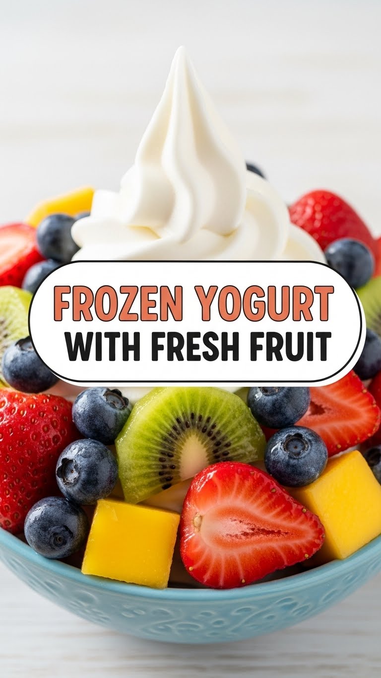 Frozen Yogurt With Fresh Fruit