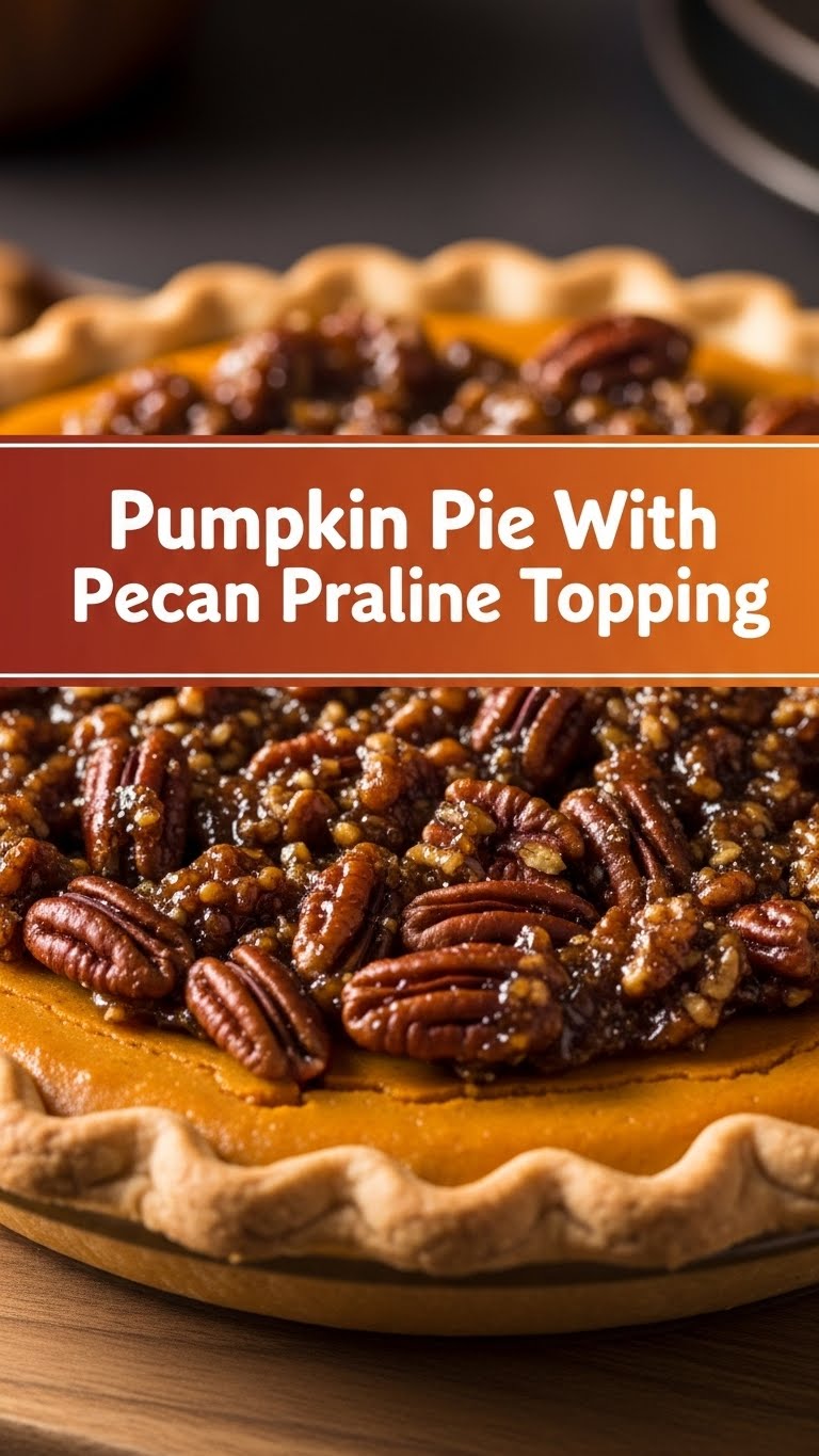 Pumpkin Pie With Pecan Praline Topping