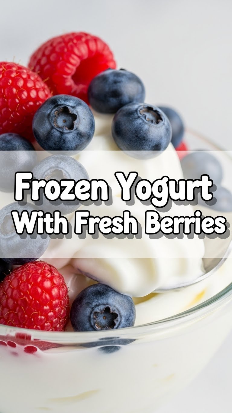 Frozen Yogurt With Fresh Berries