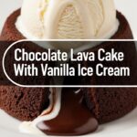 Chocolate Lava Cake With Vanilla Ice Cream