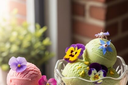 Ice Cream With Flowers