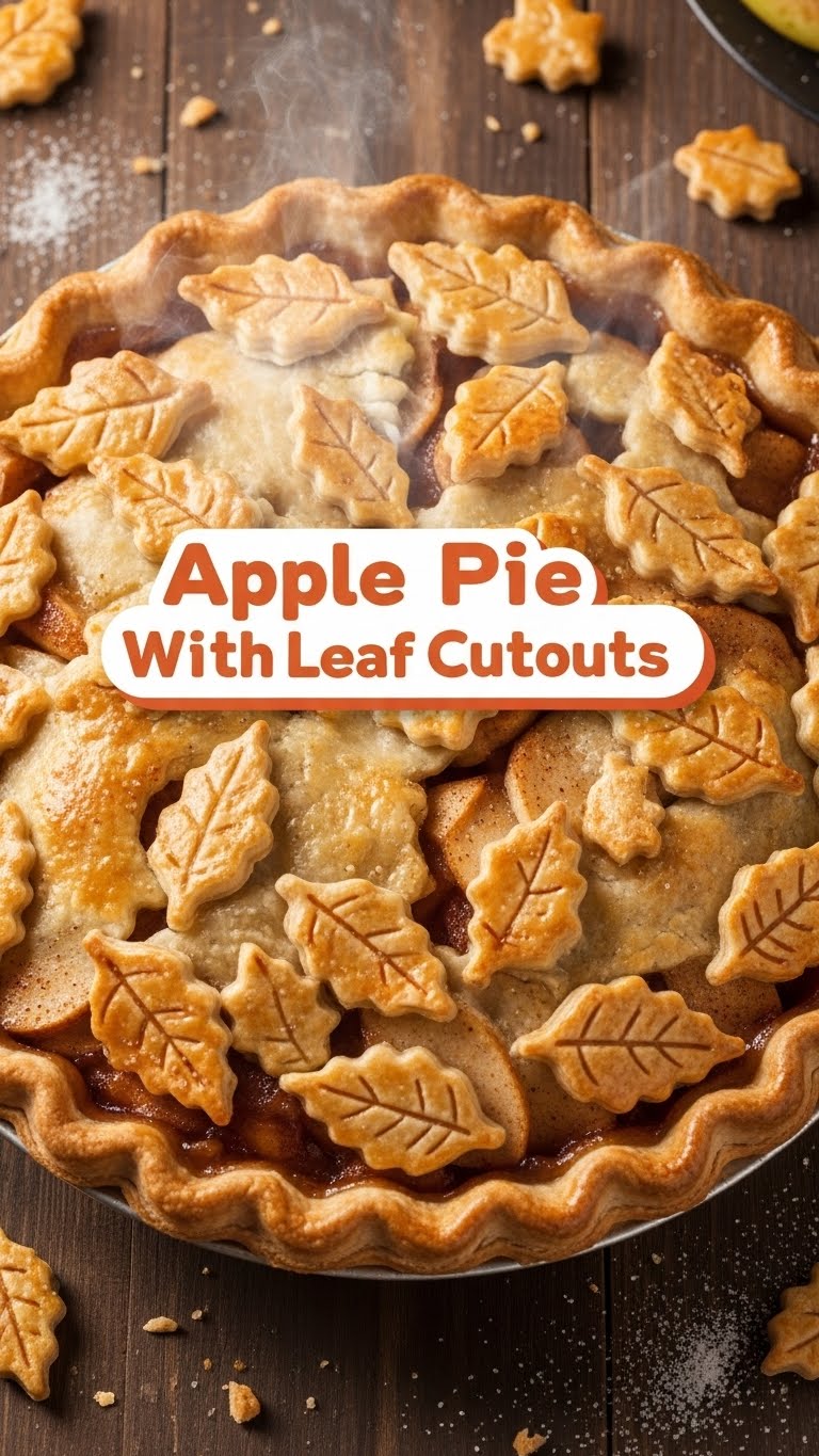 Apple Pie With Leaf Cutouts