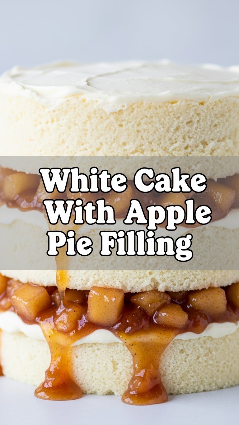 White Cake With Apple Pie Filling