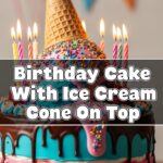 Birthday Cake With Ice Cream Cone On Top