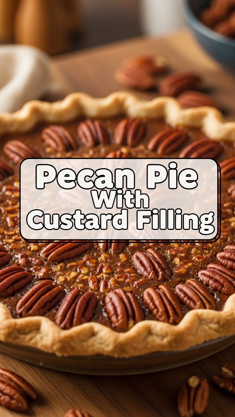 Pecan Pie With Custard Filling