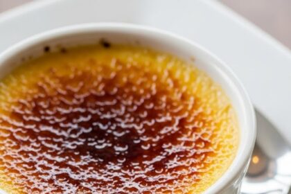 Creme Brulee With Ice Cream