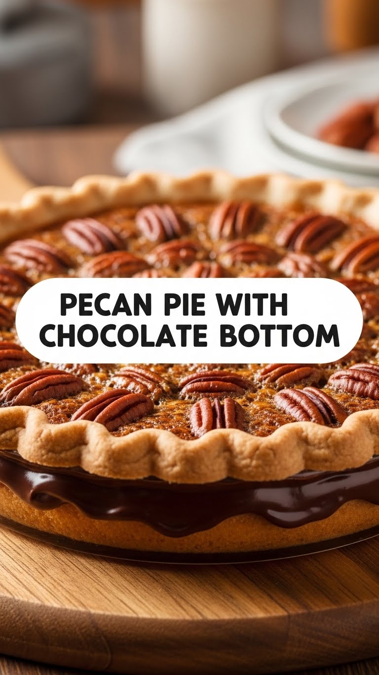 Pecan Pie With Chocolate Bottom