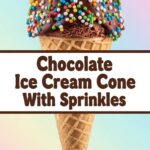 Chocolate Ice Cream Cone With Sprinkles
