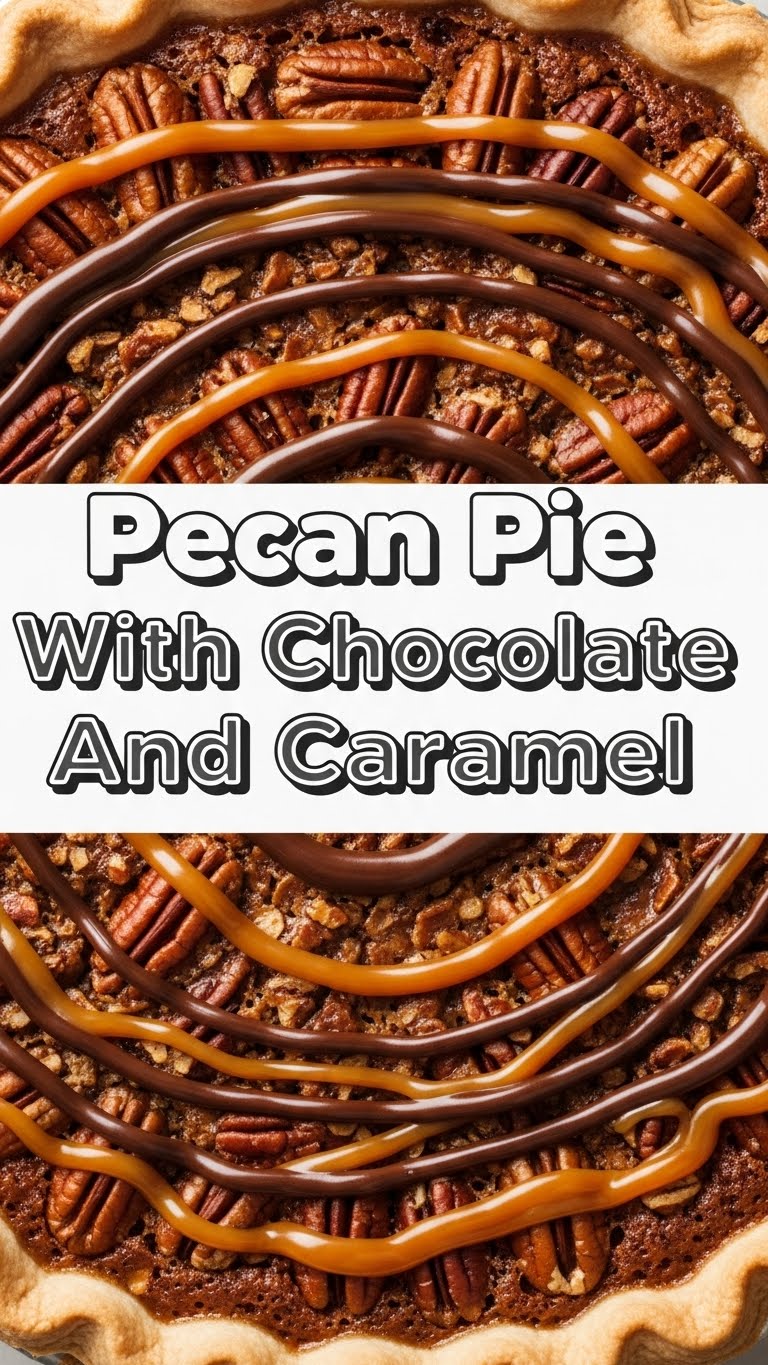 Pecan Pie With Chocolate And Caramel