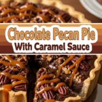 Chocolate Pecan Pie With Caramel Sauce
