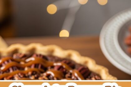Chocolate Pecan Pie With Caramel Sauce