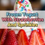 Frozen Yogurt With Strawberries And Sprinkles