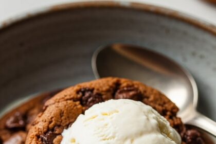 Chocolate Chip Cookie With Ice Cream
